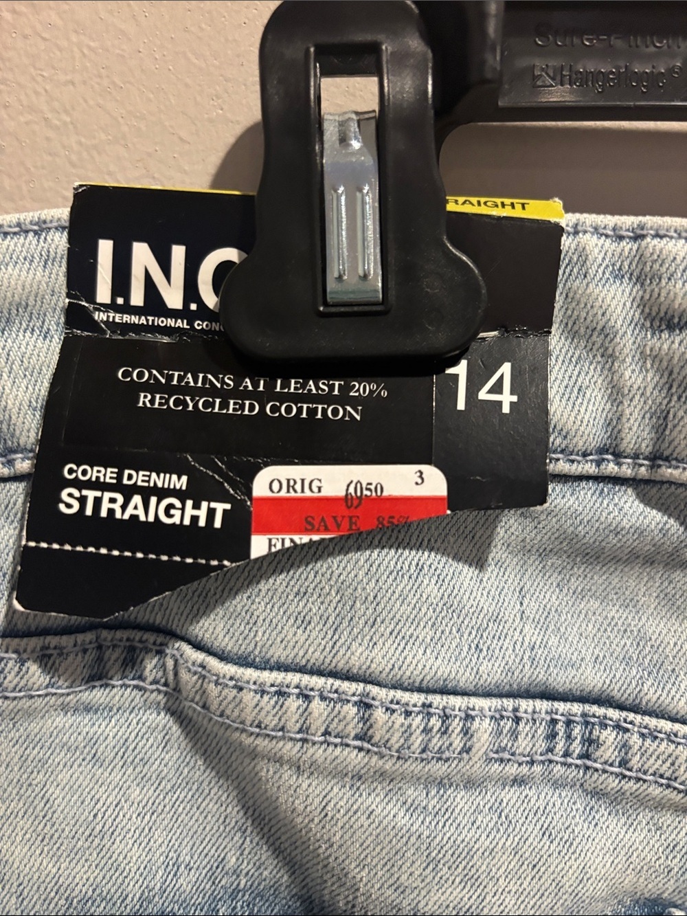 INC International Concepts Light Wash Distressed Mom Jeans - Picture 5 of 7